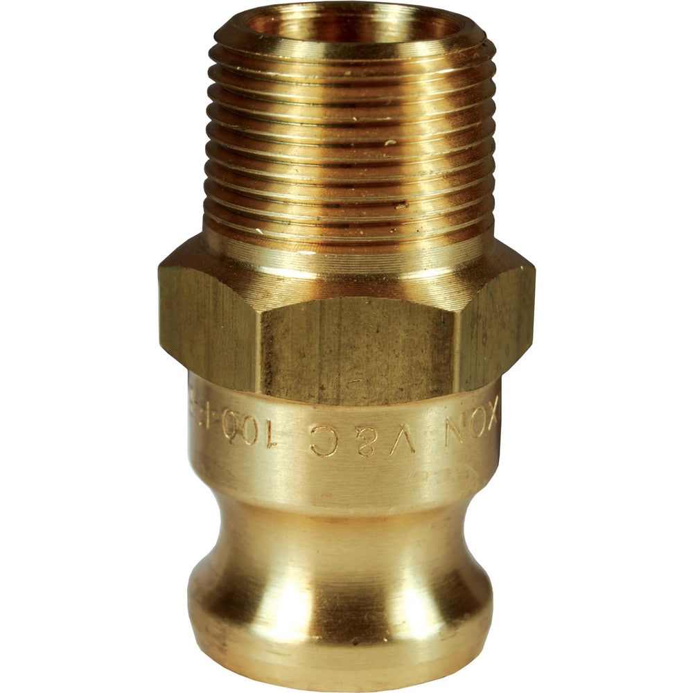 Suction & Discharge Hose Couplings; Type: Type F Adapter; Coupling Type: Cam & Groove; Coupling Descriptor: Adapter x MNPT; Material: Brass; Coupler Size (Fractional Inch): 1/2; Thread Size: 1/2; Hose Size: 1/2