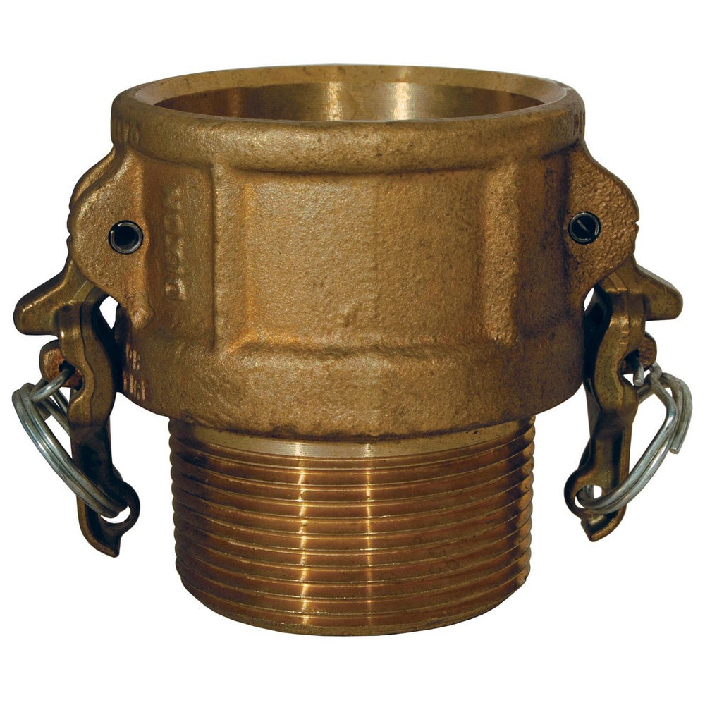 Suction & Discharge Hose Couplings; Type: Type B Coupler; Coupling Type: Cam & Groove; Coupling Descriptor: Boss-Lock Coupler x MNPT; Material: Brass; Coupler Size (Fractional Inch): 2; Thread Size: 2; Hose Size: 2