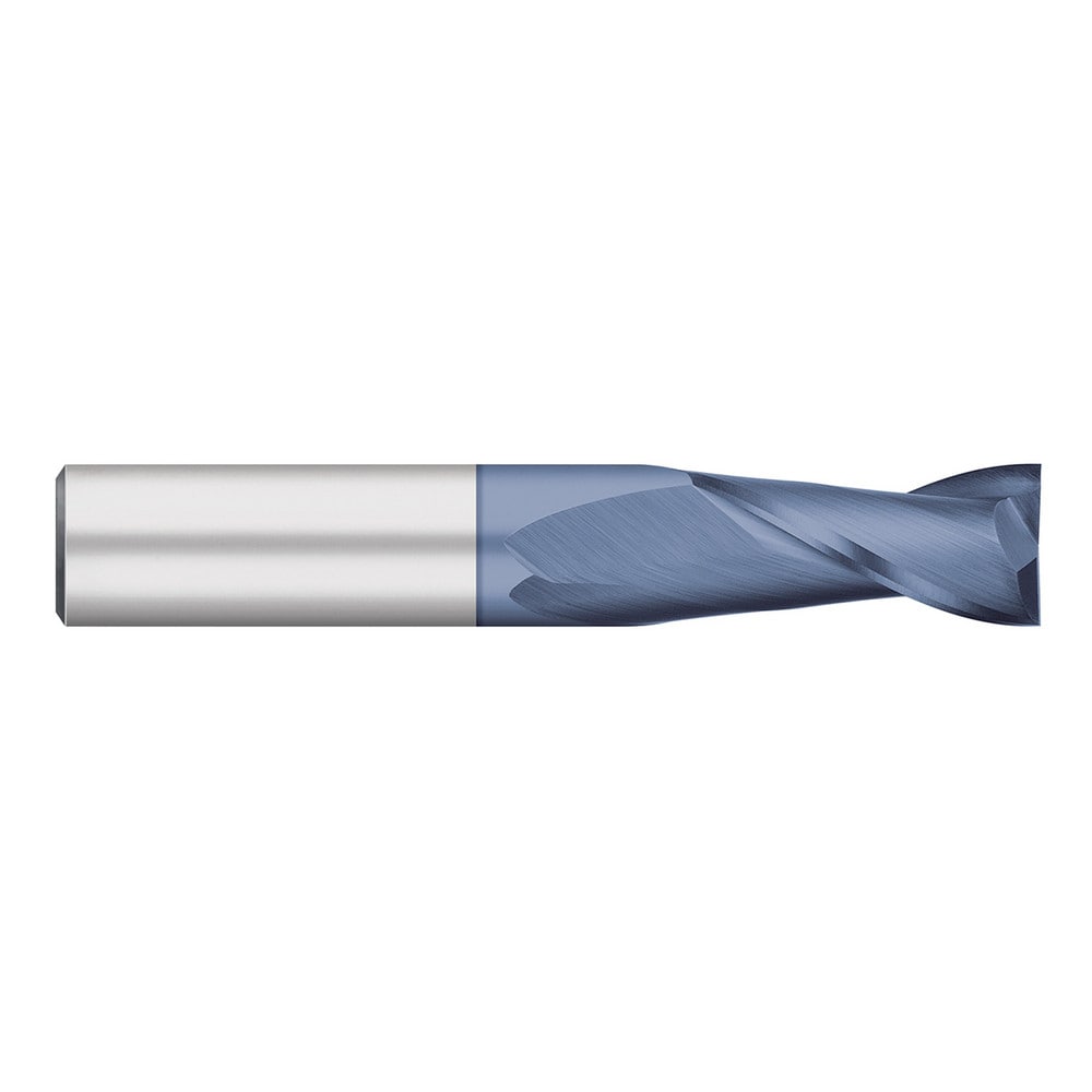 Square End Mill: 1/8" Dia, 1/2" LOC, 2 Flute, Solid Carbide