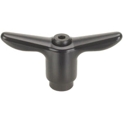 Adjustable Clamping Handle: T-Handle, 3/8-16 Thread, Fiberglass-Reinforced Nylon Handle, 0.6300" Hub Dia, Black