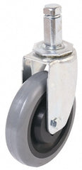 5" Diam x 1-1/4" Wide x 5" OAH Stem Mount Swivel Caster with Brake