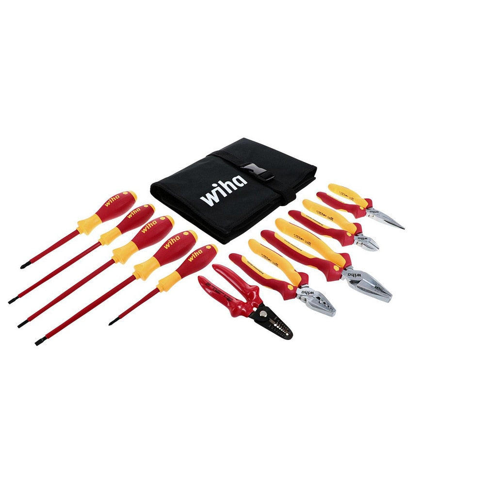 Combination Hand Tool Set: 10 Pc, Insulated Screwdriver & Plier Set