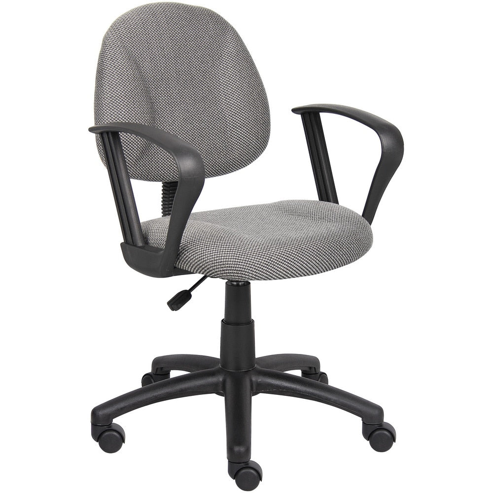 Task Chair:  Tweed,  Adjustable Height,  Gray