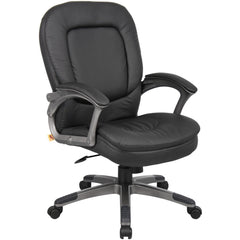 Task Chair:  Vinyl,  Adjustable Height,  Black