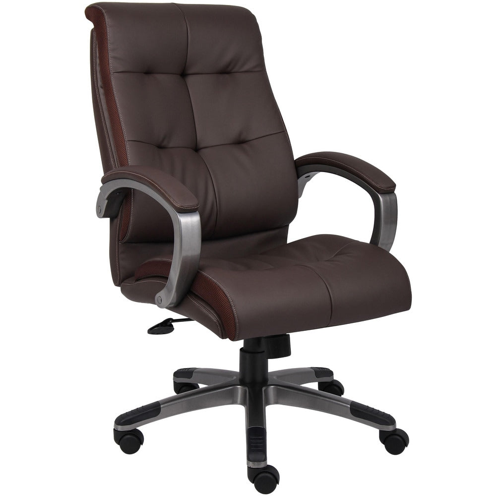 Task Chair:  PU Leather,  Adjustable Height,  Brown