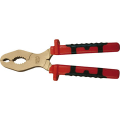 Gas Pipe Pliers; Non-sparking: Yes; Body Material: Beryllium Copper; Overall Length (mm): 210.00; Jaw Texture: Standard