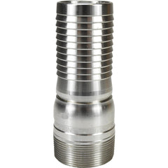 Suction & Discharge Hose Couplings; Type: King Crimp Style Combination Nipple; Coupling Type: Crimp Stem x MNPT; Coupling Descriptor: King Crimp Stem x Hose; Material: Stainless Steel; Coupler Size (Fractional Inch): 4; Thread Size: 4; Hose Size: 4