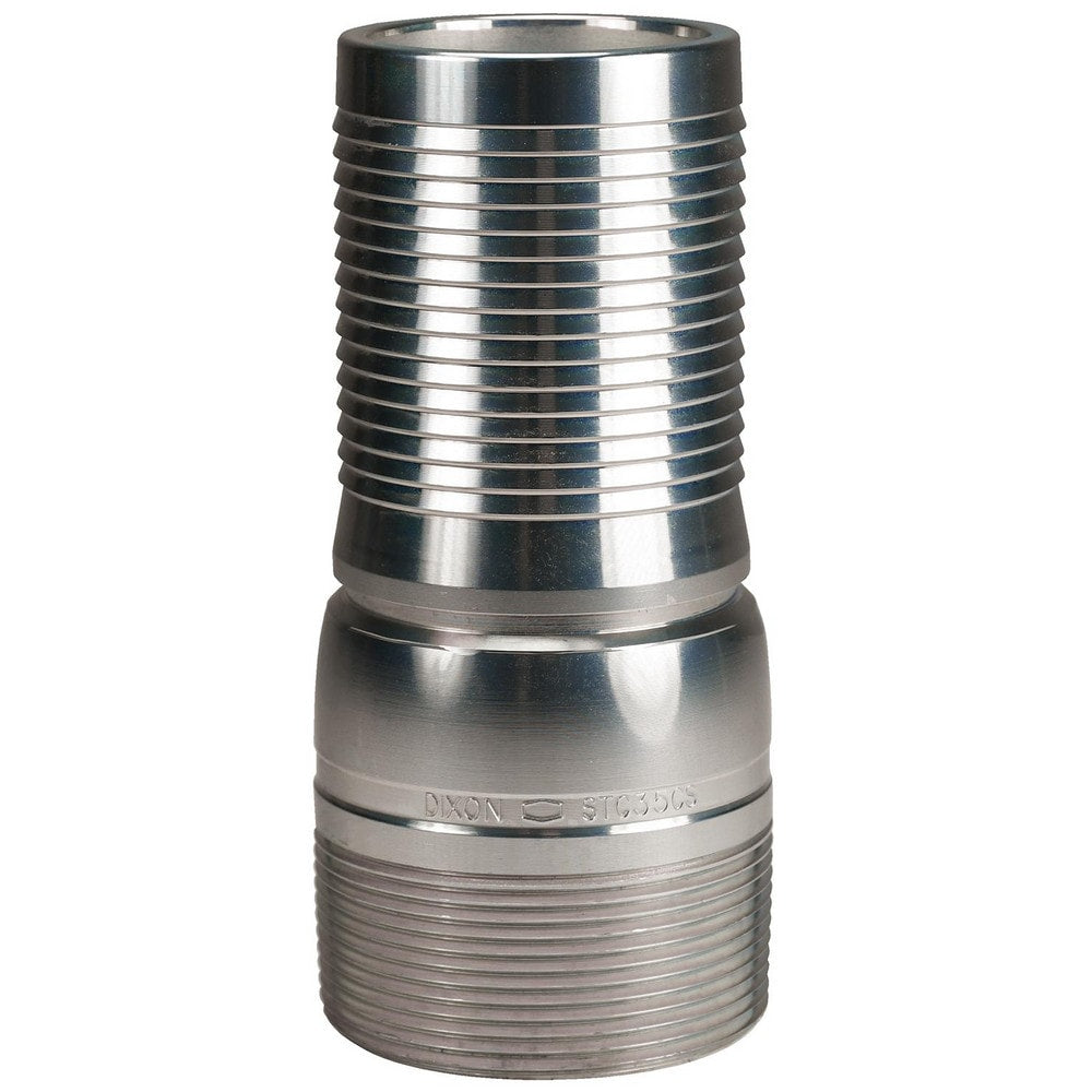 Suction & Discharge Hose Couplings; Type: King Crimp Style Combination Nipple; Coupling Type: Crimp Stem x MNPT; Coupling Descriptor: King Crimp Nipple; Material: Schedule 80 Plated Carbon Steel; Coupler Size (Fractional Inch): 1-1/2; Thread Size: 1-1/2;