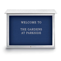 Enclosed Letter Board: 45" Wide, 36" High, Recycled Plastics, White