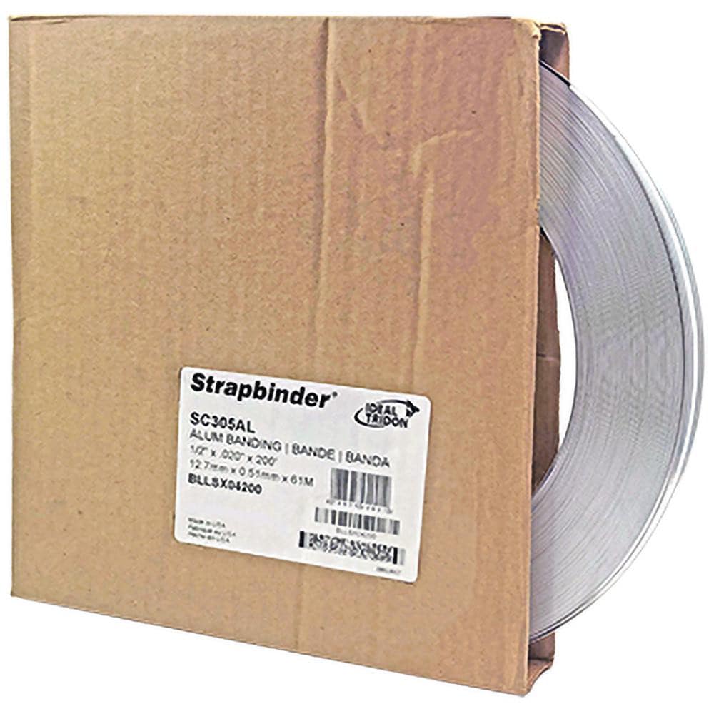 Steel & Plastic Strapping; Dispenser Type: Self-Dispensing Carton; Overall Length: 200.00; Breaking Strength (Lb.) (Lbs): 200; Width (Inch): 1/2