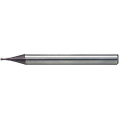 Square End Mill: 0.70 mm Dia, 1.40 mm LOC, 2 Flute, Solid Carbide