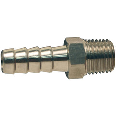 Barbed Hose Fittings; Fitting Type: Hose Barb Insert; Material: Stainless Steel; Thread Standard: MNPT; Thread Size: 1/2; End Connection: Hose Barb x Male NPT; Hose Inside Diameter (Inch): 1/2; Hose Outside Diameter: 1/2