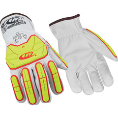 Cut, Puncture & Abrasion-Resistant Gloves: Ringers R667, Size Medium, ANSI Cut A6, ANSI Puncture 3, HPPE Lined, Goatskin Leather & HPPE