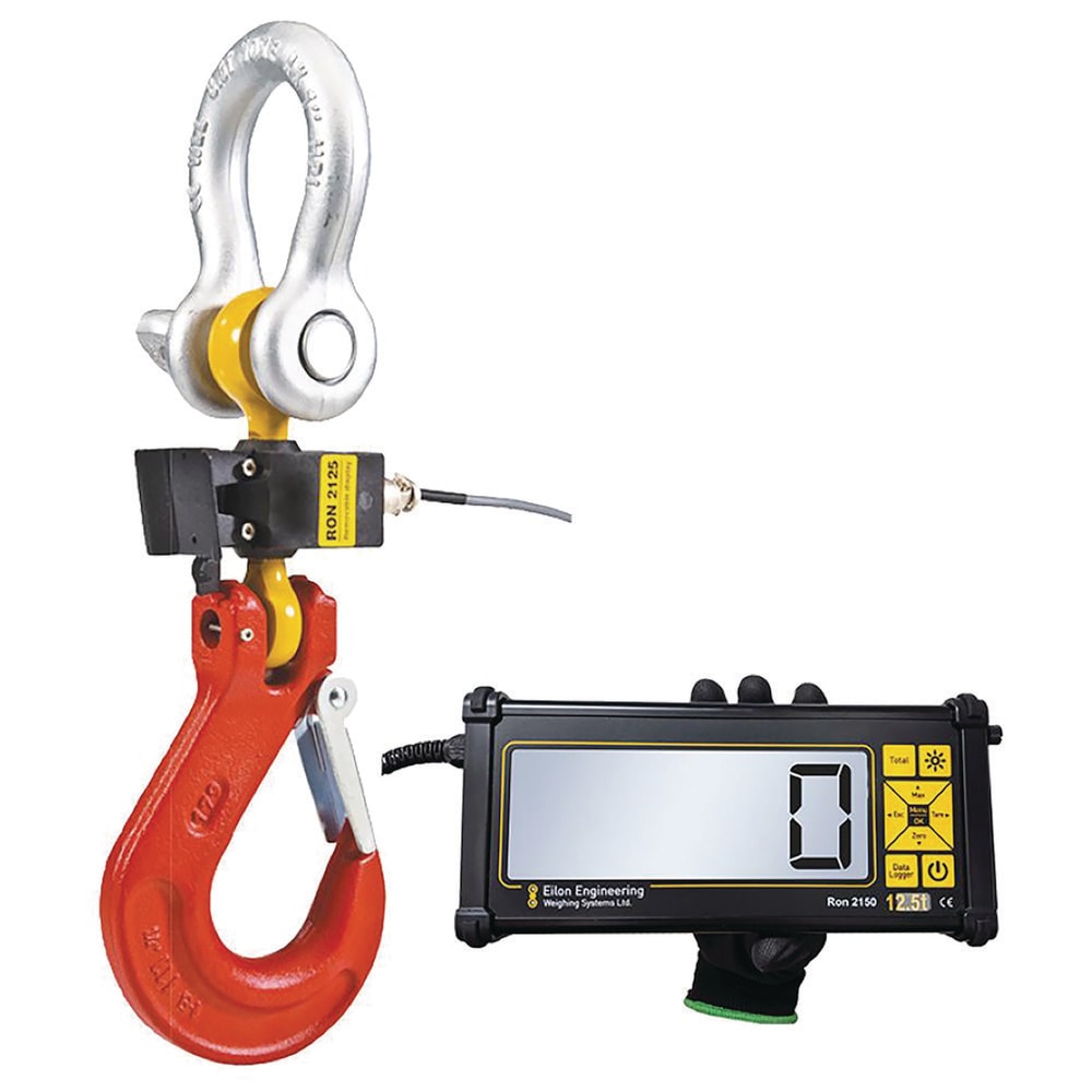 Crane Scales & Hanging Scales; Type: Hook Type Wired Crane Scale; Capacity (Lb.): 5000.00; Capacity (kg): 2267.9619; Display Type: 6 Digit LCD, 5 Digit LCD; Scale Type: Crane Scale