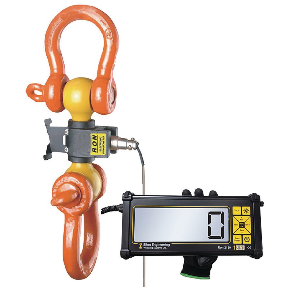 Crane Scales & Hanging Scales; Type: Shackle Type Wired Dynamometer; Capacity (Lb.): 300000.00; Capacity (kg): 136077.7110; Display Type: 6 Digit LCD, 5 Digit LCD; Scale Type: Dynamometer