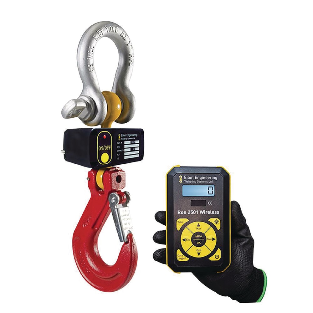 Crane Scales & Hanging Scales; Type: Hook Type Wireless Crane Scale; Capacity (Lb.): 5000.00; Capacity (kg): 2267.9619; Display Type: 6 Digit LCD; Scale Type: Crane Scale