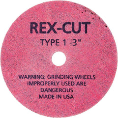 Deburring Wheel: 2" Dia, 1/8" Face Width, 1/4" Hole, Aluminum Oxide