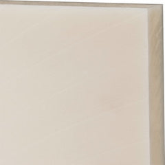 Plastic Sheet: Cast Nylon, 1" Thick, 12" Wide, 1' Long, Natural