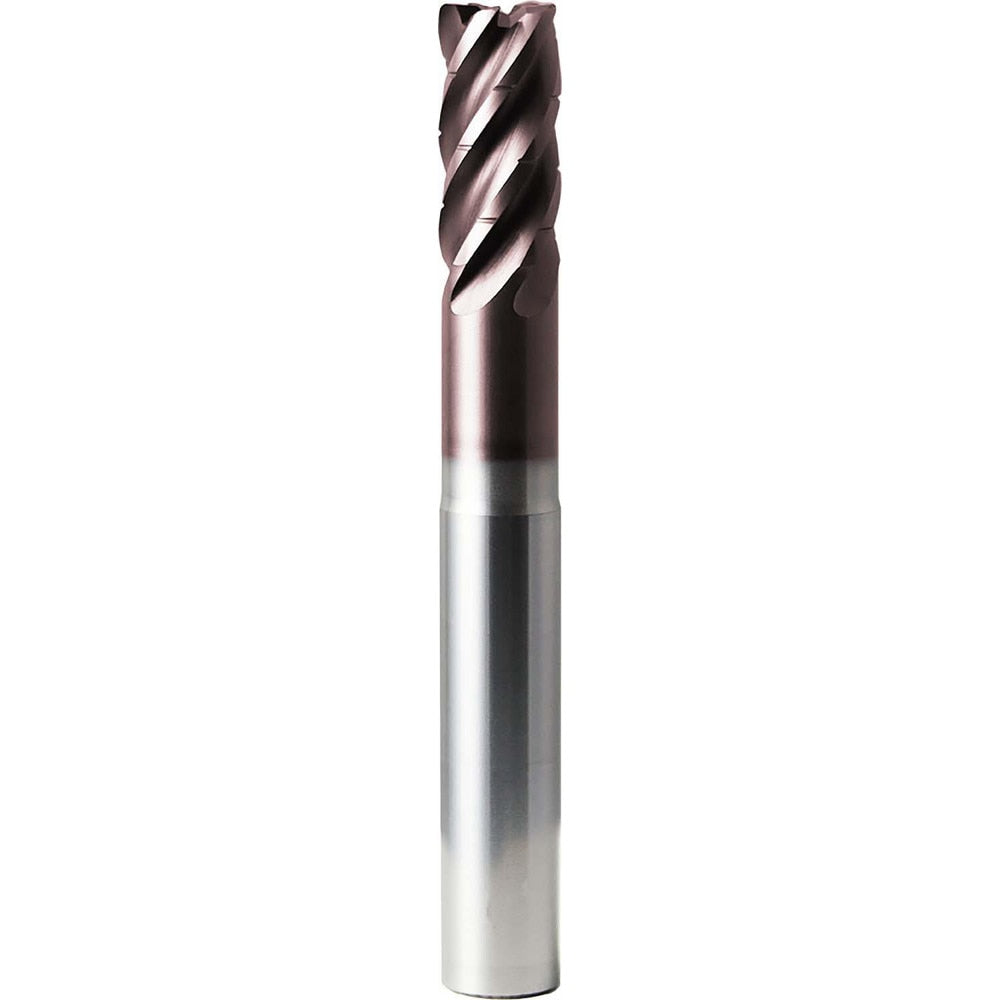 Corner Radius End Mill: 20 mm Dia, 43.00 mm LOC, 1.00 mm Radius, 5 Flute, Solid Carbide