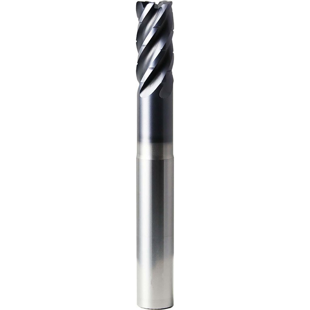 Corner Radius End Mill: 1" Dia, 2" LOC, 0.0600" Radius, 5 Flute, Solid Carbide