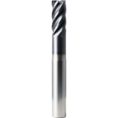 Corner Radius End Mill: 20 mm Dia, 43.00 mm LOC, 2.00 mm Radius, 5 Flute, Solid Carbide