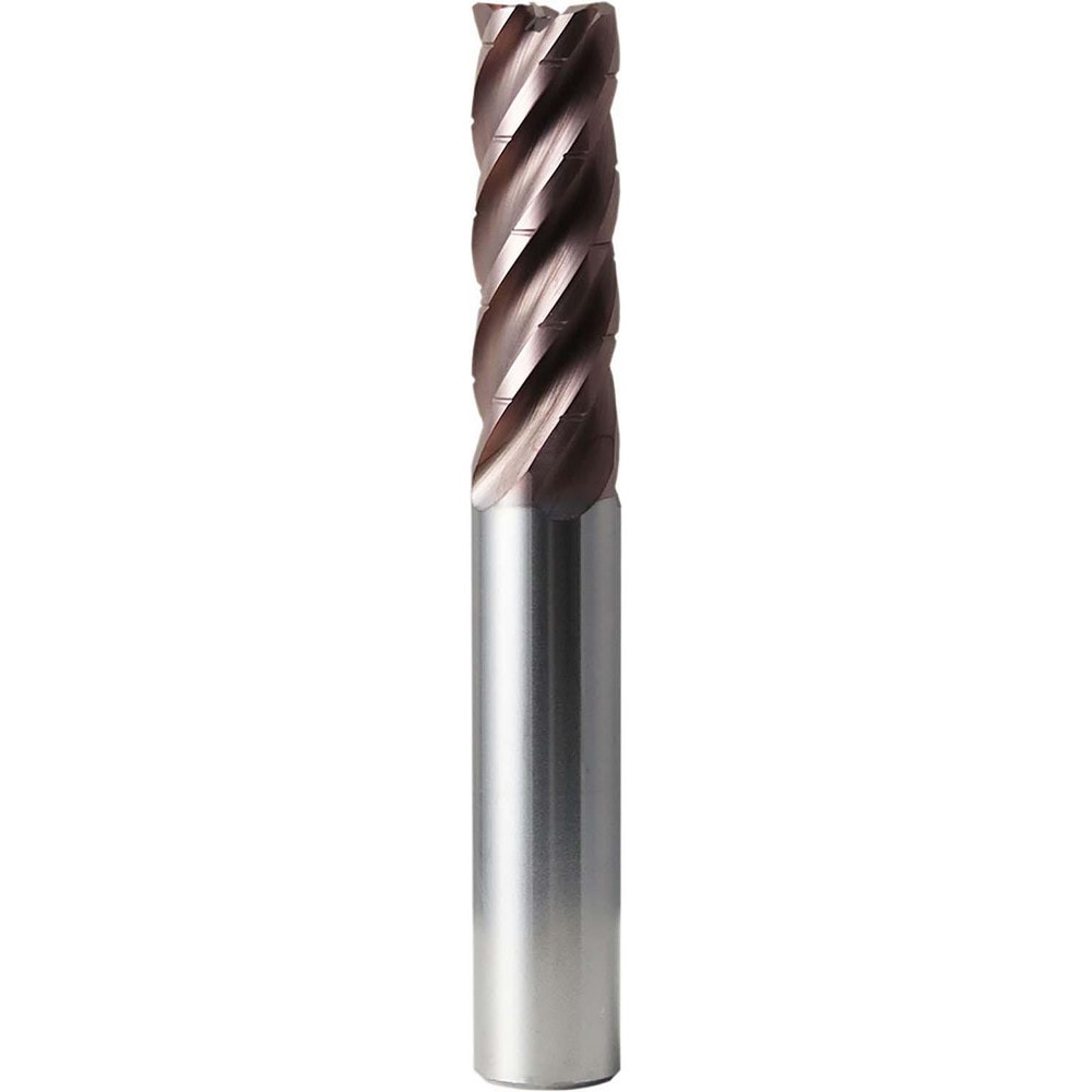 Corner Radius End Mill: 25 mm Dia, 75.00 mm LOC, 2.00 mm Radius, 5 Flute, Solid Carbide