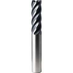 Corner Radius End Mill: 3/4" Dia, 2-1/4" LOC, 0.1900" Radius, 5 Flute, Solid Carbide