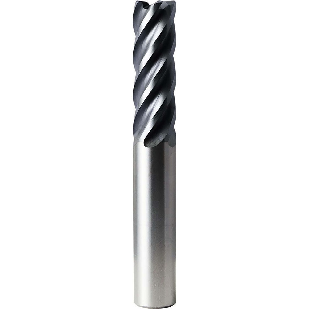 Corner Radius End Mill: 3/4" Dia, 2-1/4" LOC, 0.0600" Radius, 5 Flute, Solid Carbide