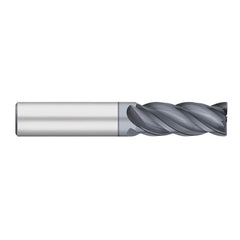 Corner Radius End Mill: 1/4" Dia, 3/4" LOC, 0.0050" Radius, 4 Flute, Solid Carbide