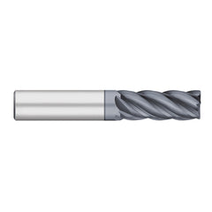 Corner Radius End Mill: 1/8" Dia, 1/2" LOC, 0.0150" Radius, 5 Flute, Solid Carbide