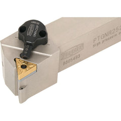 Indexable Turning Toolholder: PTGNR2525M16-CHP, 91.000 deg Lead Angle, Lever