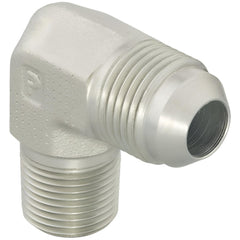 Steel Flared Tube Male Elbow: 3/4" OD, 3/8-18 Thread, 37 deg Flared Angle