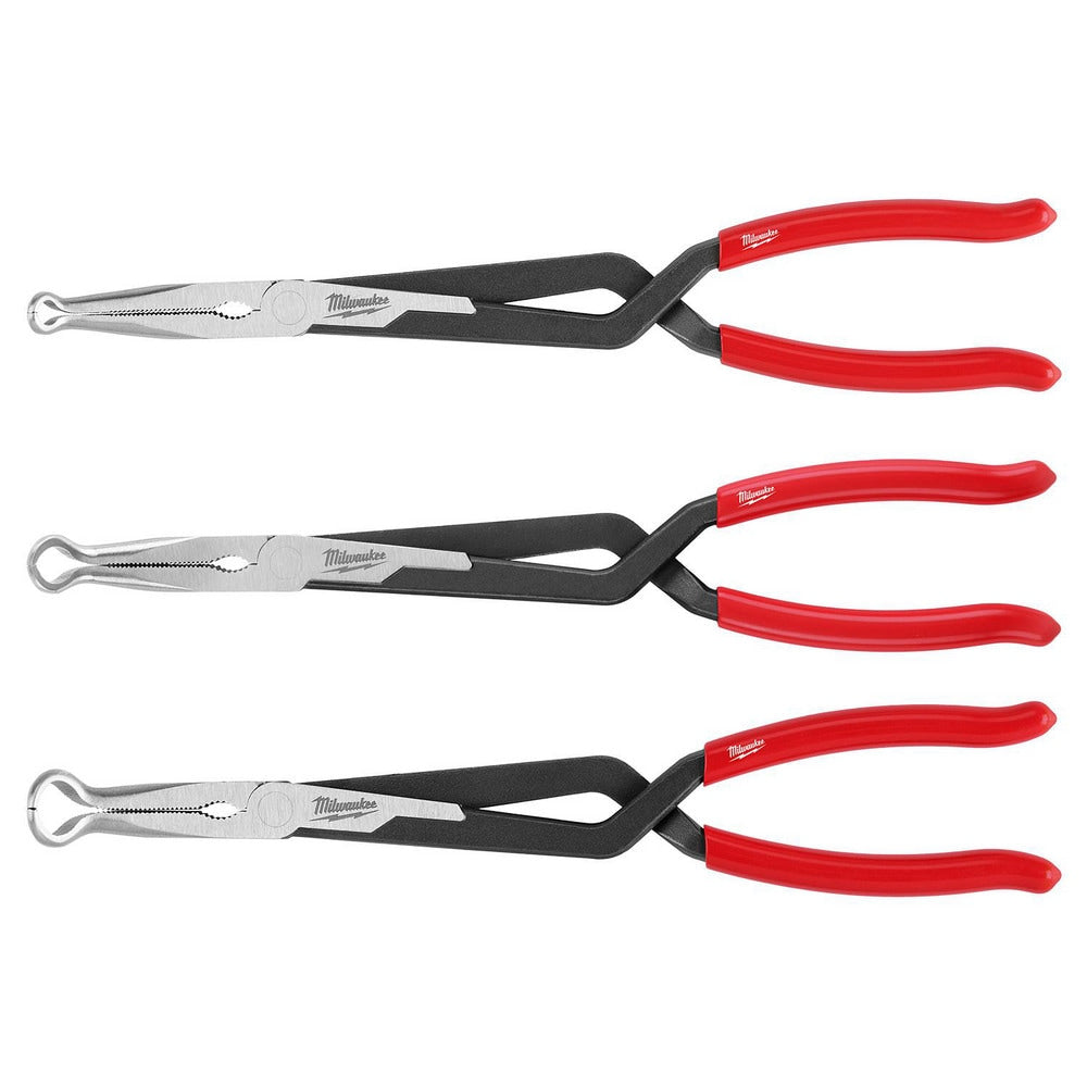 Plier Sets; Plier Type Included: Long Reach Hose Grip Pliers; Container Type: Clamshell; Handle Material: Plastic; Includes: (1) 13" Long Reach Hose Grip Plier - 5/16", (1) 13" Long Reach Hose Grip Plier - 1/2", (1) 13" Long Reach Hose Grip Plier