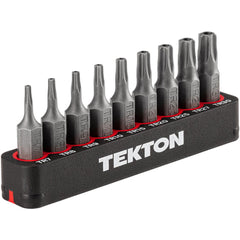 Screwdriver Bit Sets; Set Type: Security Torx; Tip Type: Torx; Container Type: Plastic Holder; Point Type: Tamperproof Torx; Drive Size: 0.2500 in