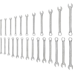 Combination Wrench Set: 25 Pc, Inch & Metric