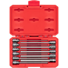 Hex & Torx Bit Socket Sets; Set Type: Hex Bit; Type: Long Bit Socket Set; Drive Size: 3/8 in; Minimum Set Hex Size (Inch): 1/8; Minimum Set Hex Size (Metric): 10.0