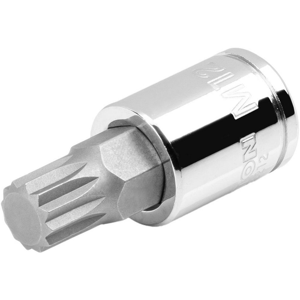 Specialty Sockets; Socket Type: Triple Square; Type: Bit; Drive Size: 3/8 in; Size (Spline): #12; Socket Size: M12; Hex Size (mm): 12.000; Hex Size (Inch): 3/8; Finish: Chrome