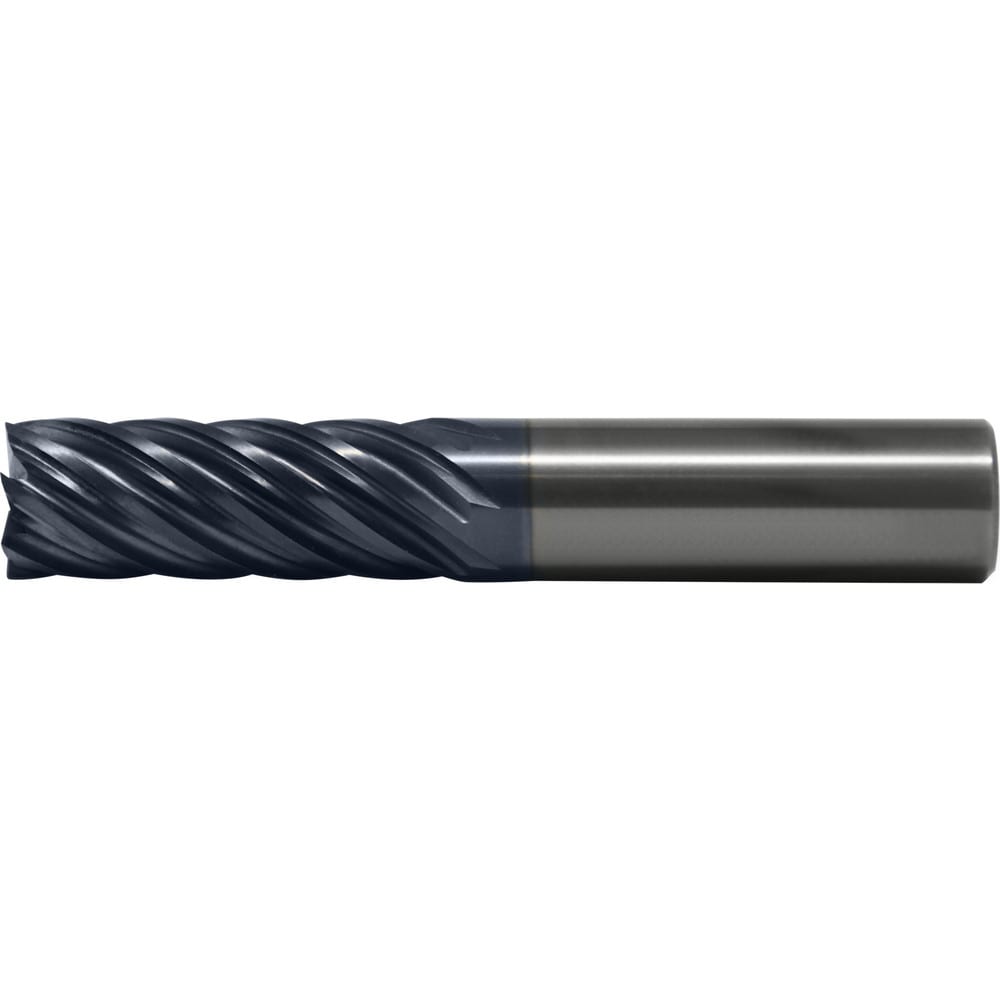 Square End Mill: 3/8" Dia, 1-1/2" LOC, 7 Flute, Solid Carbide