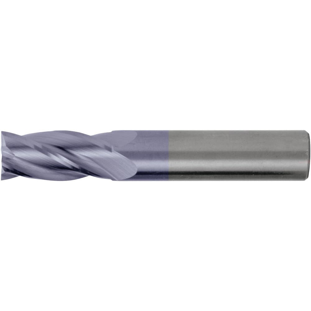 Square End Mill: 1/32" Dia, 1/16" LOC, 4 Flute, Solid Carbide