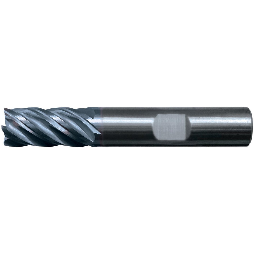 Square End Mill: 1/2" Dia, 1-1/4" LOC, 5 Flute, Solid Carbide