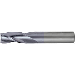 Corner Radius End Mill: 1" Dia, 1-1/2" LOC, 0.76 mm Radius, 3 Flute, Solid Carbide