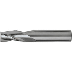 Corner Radius End Mill: 1/4" Dia, 3/4" LOC, 0.76 mm Radius, 3 Flute, Solid Carbide