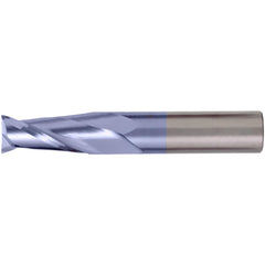 Square End Mill: 3/4" Dia, 1" LOC, 2 Flute, Solid Carbide