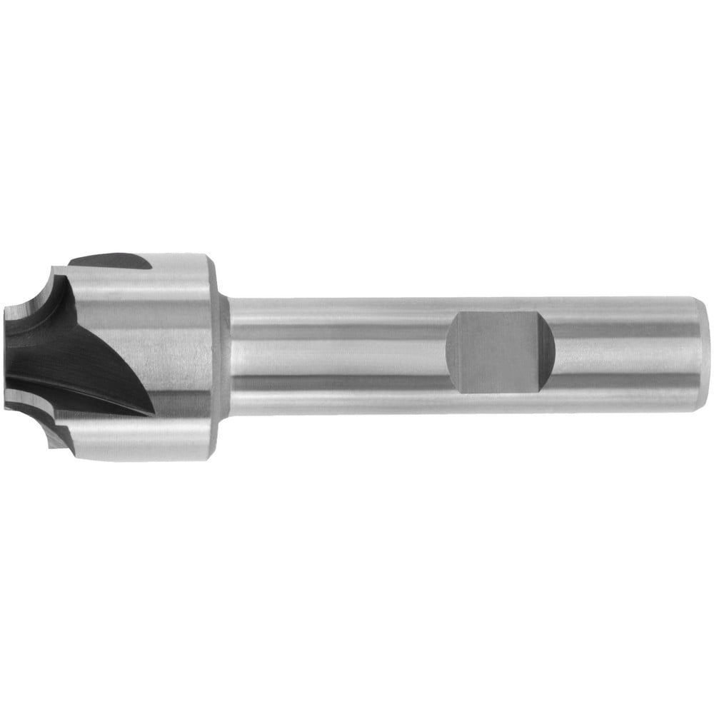 Corner Rounding End Mill: 3/16" Radius, 7/8" Dia, 4 Flutes, 12.70 mm LOC, High Speed Steel