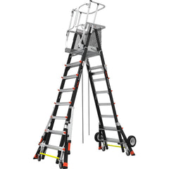 14 Step Fiberglass Foldable Step Ladder: Type IAA 375 lb Capacity 14' Height