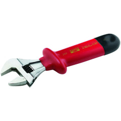 Adjustable Wrench: 10" OAL, 1-7/32" Jaw Capacity