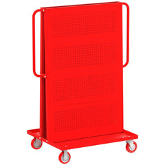 Mobile Work Stands; Stand Type: Mobile A-Frame Lean Tool Cart; Stand Style: A-Frame; Brake Type: Wheel Brake; Leg Style: Fixed; Load Capacity: 1000; Color: Red; Maximum Height: 62 in