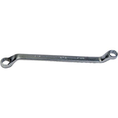 Offset Box End Wrench: 3/8 x 7/16", 12 Point, Double End