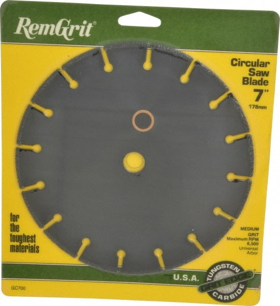 Wet & Dry Cut Saw Blade: 7" Dia, 1/2 & 5/8" Arbor Hole