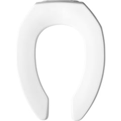 Toilet Seats; Type: Standard, Open; Style: Elongated; Material: Plastic; Color: White; Outside Width: 14.500 in; Inside Width: 7.9380 in; Hinge Design: Stay-Tite;External Check;Stainless Steel; Length (Inch): 18.56 in